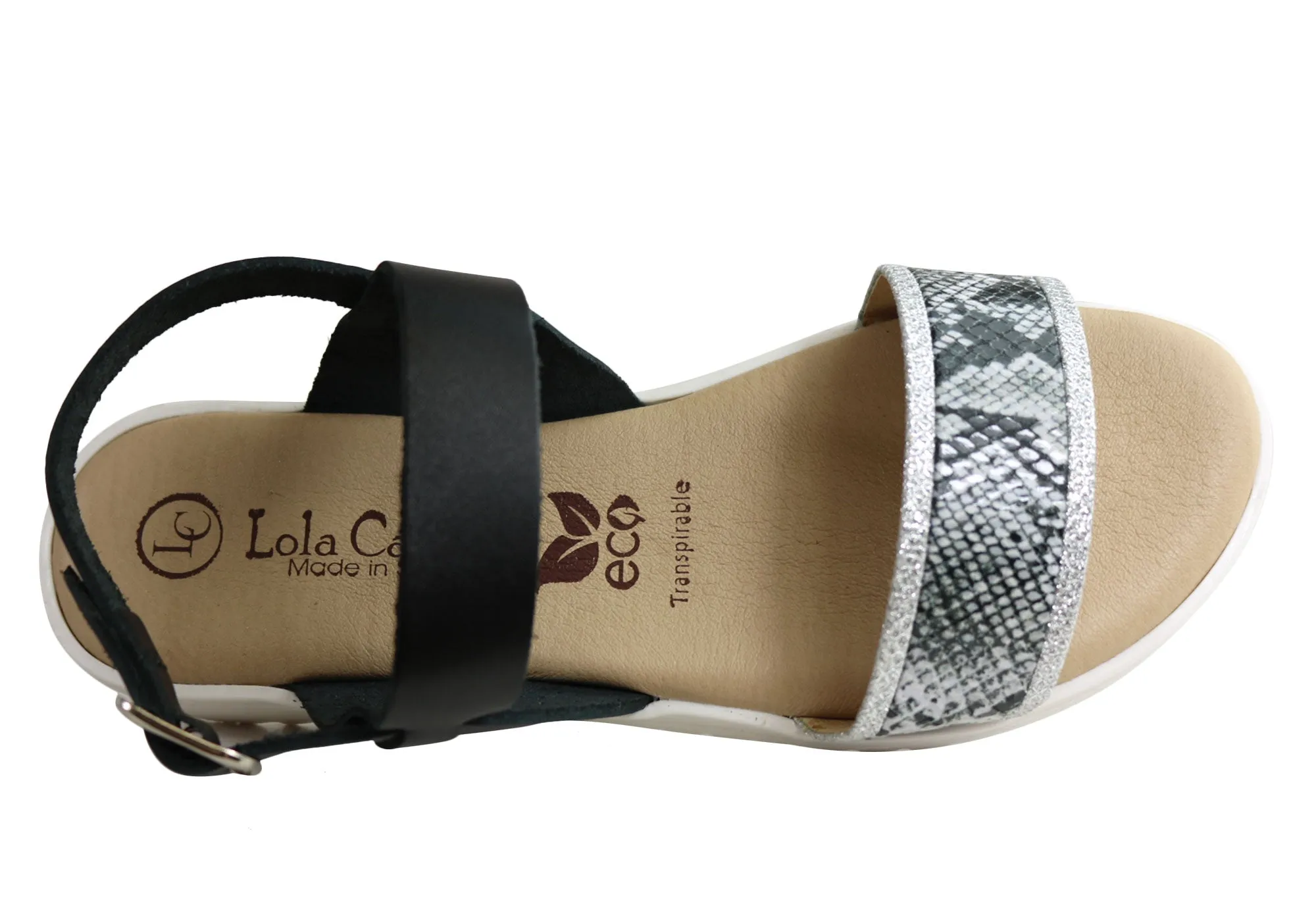 Lola Canales Bridgette Womens Comfort Leather Sandals Made In Spain Lola Canales Shoes