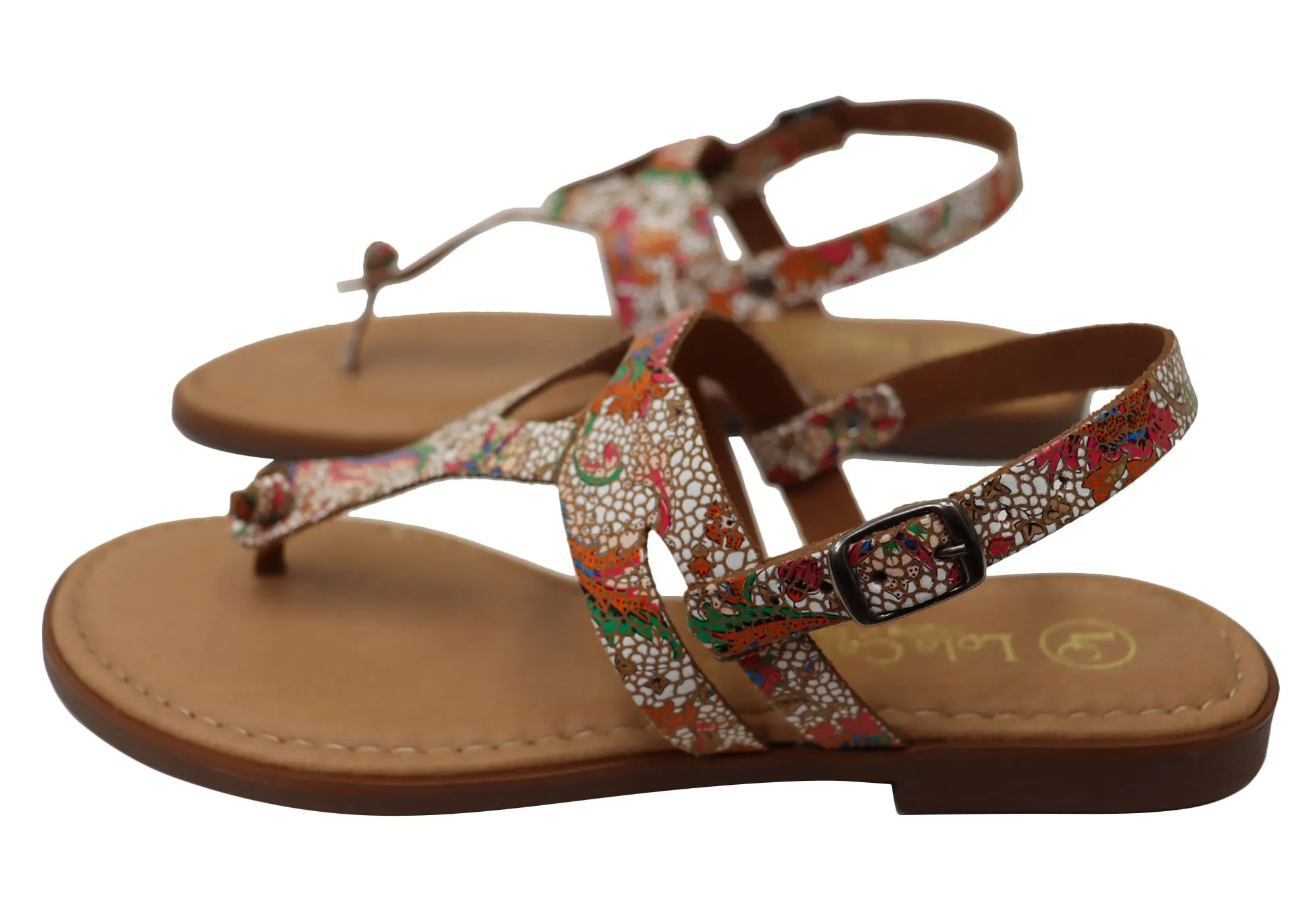 Lola Canales Cidney Womens Comfortable Leather Sandals Made In Spain Lola Canales Shoes