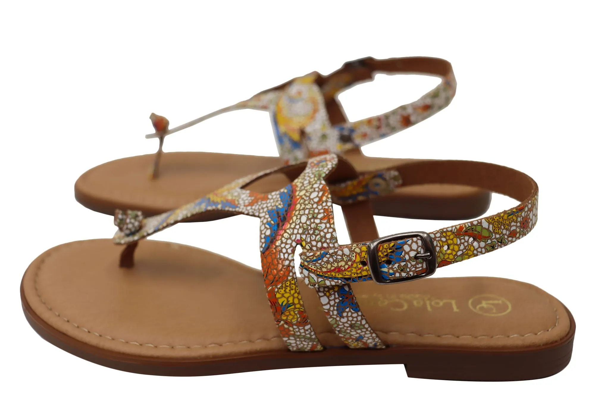 Lola Canales Cidney Womens Comfortable Leather Sandals Made In Spain Lola Canales Shoes