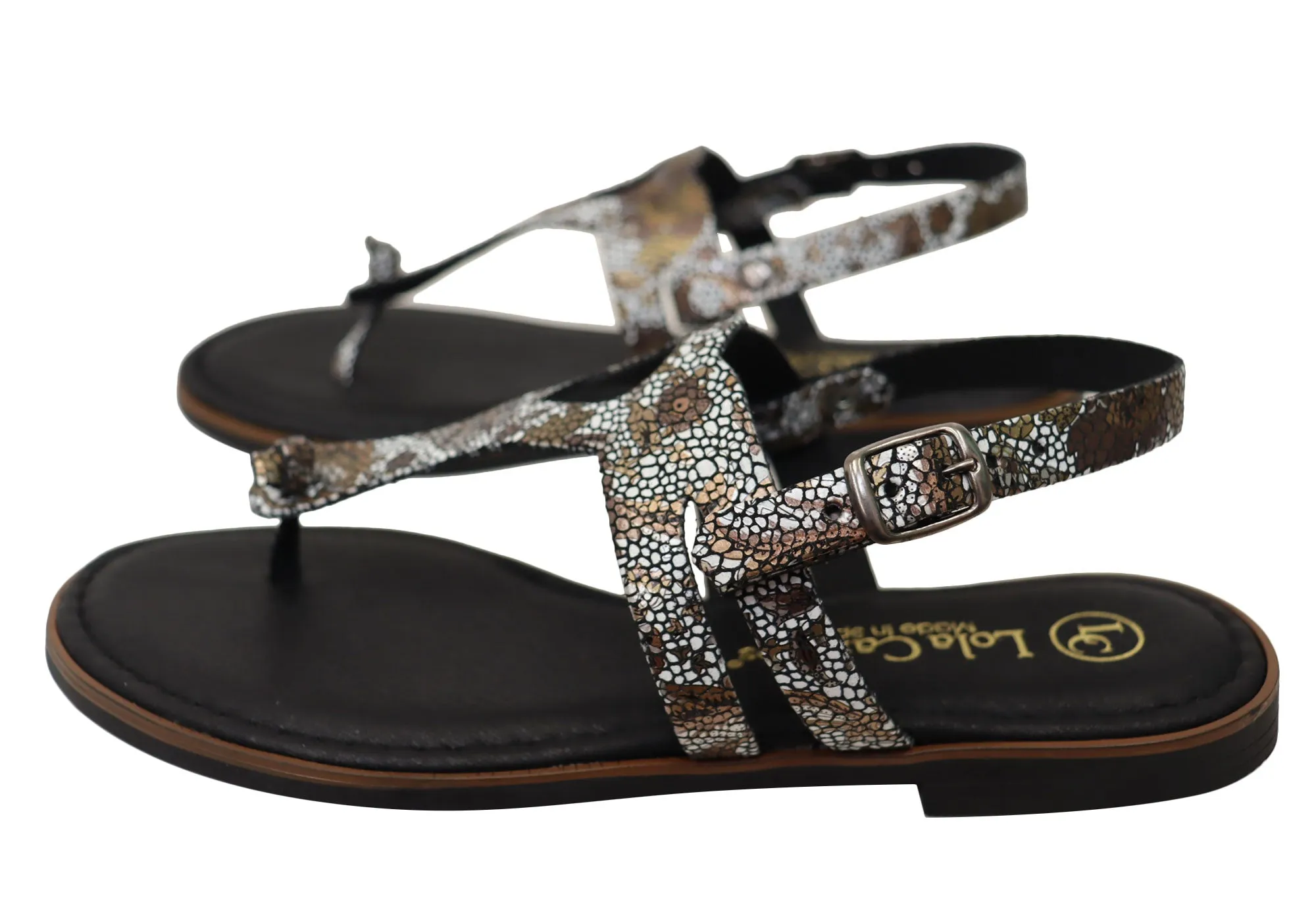 Lola Canales Cidney Womens Comfortable Leather Sandals Made In Spain Lola Canales Shoes