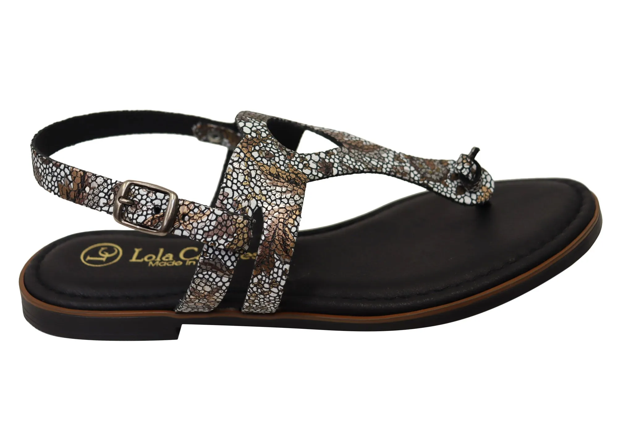 Lola Canales Cidney Womens Comfortable Leather Sandals Made In Spain Lola Canales Shoes