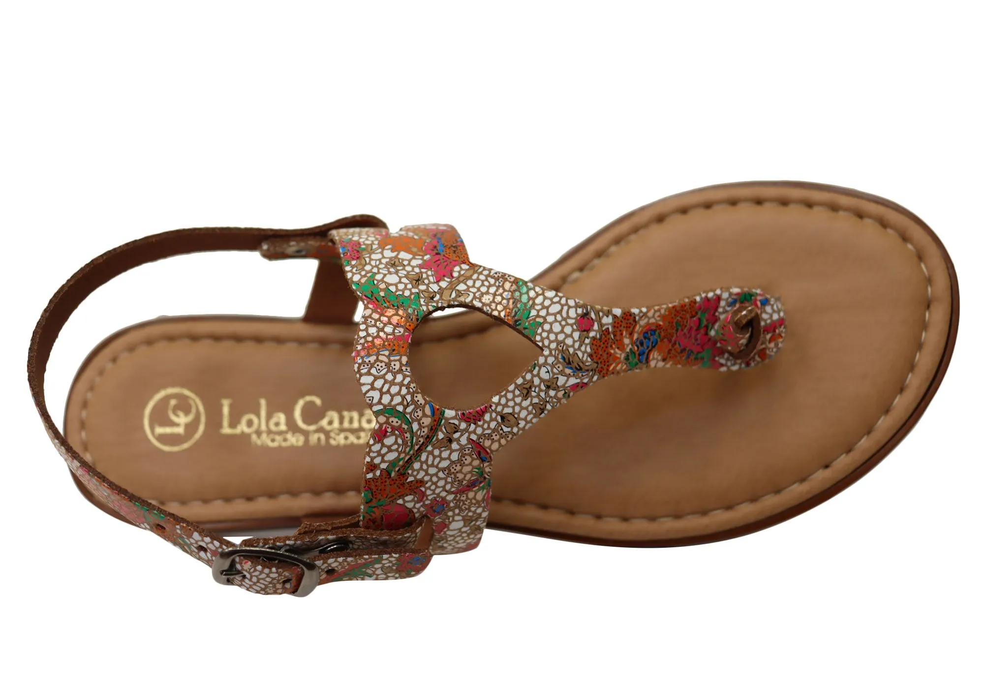 Lola Canales Cidney Womens Comfortable Leather Sandals Made In Spain Lola Canales Shoes