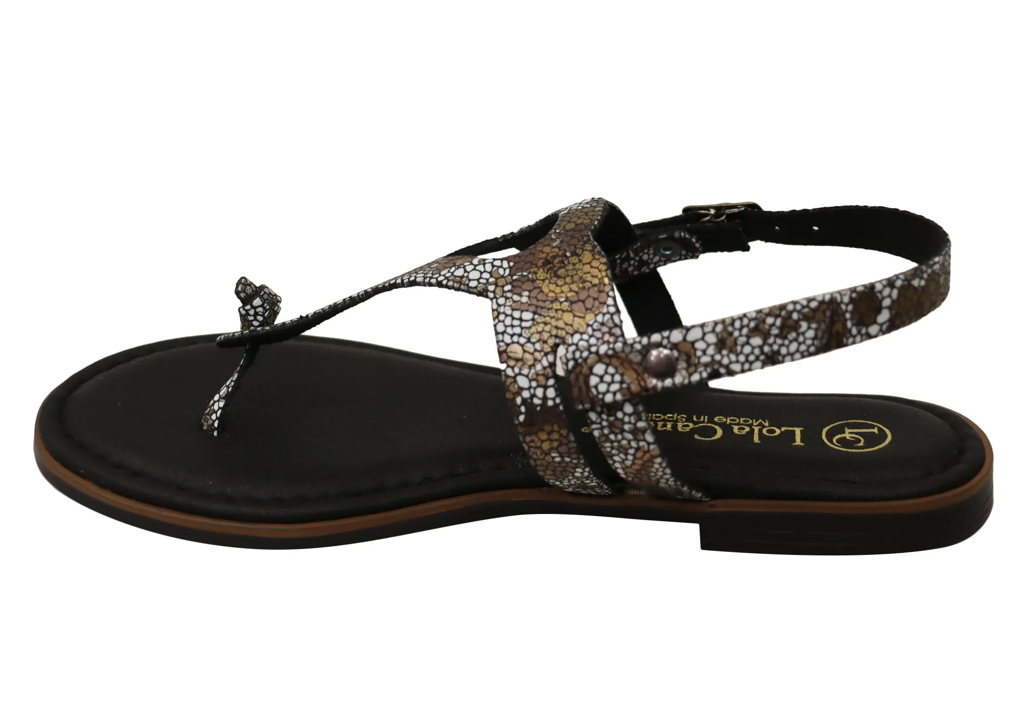 Lola Canales Cidney Womens Comfortable Leather Sandals Made In Spain Lola Canales Shoes