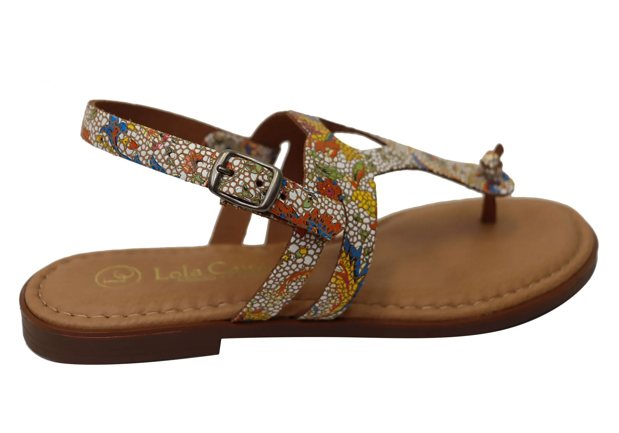 Lola Canales Cidney Womens Comfortable Leather Sandals Made In Spain Lola Canales Shoes