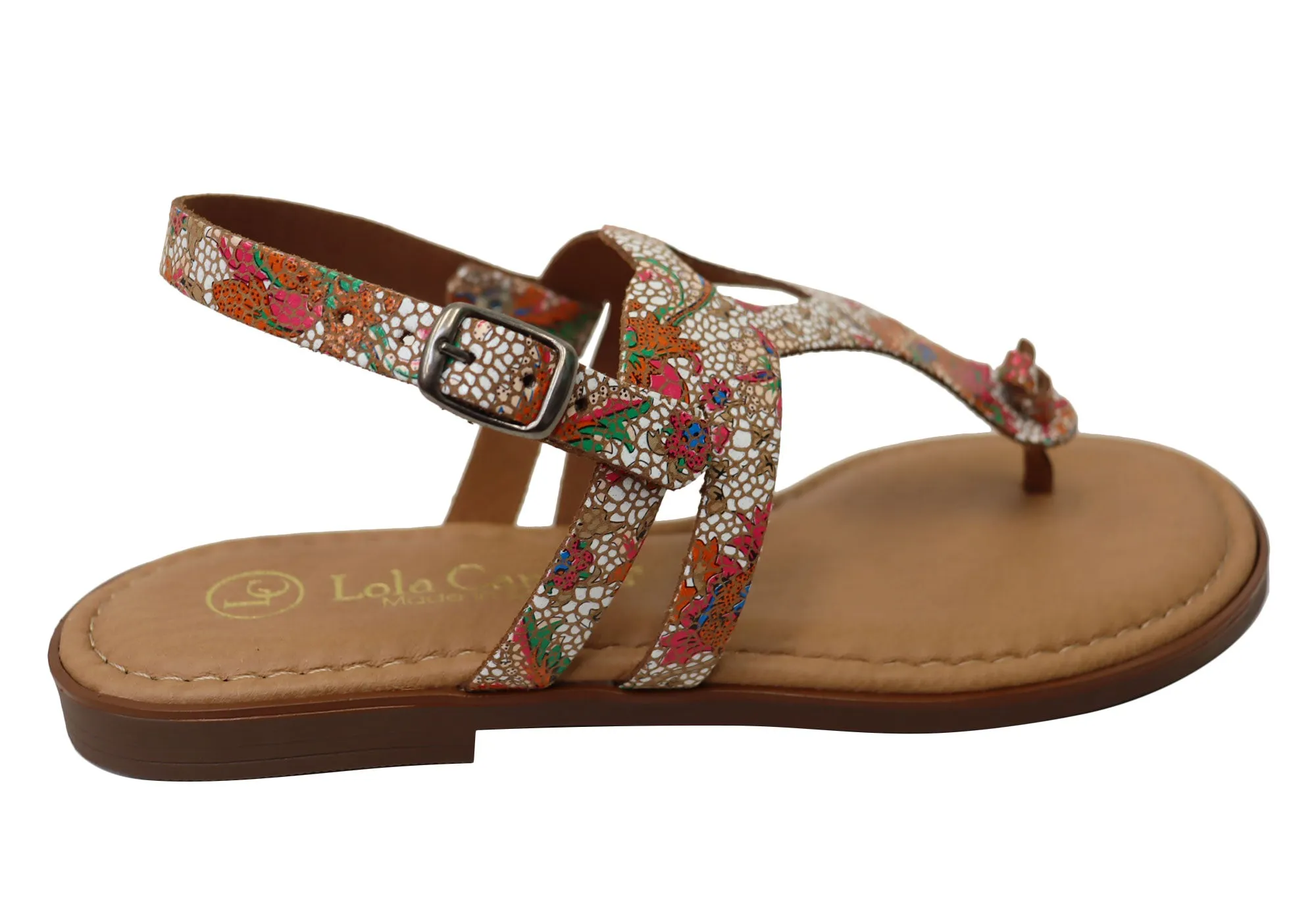 Lola Canales Cidney Womens Comfortable Leather Sandals Made In Spain Lola Canales Shoes