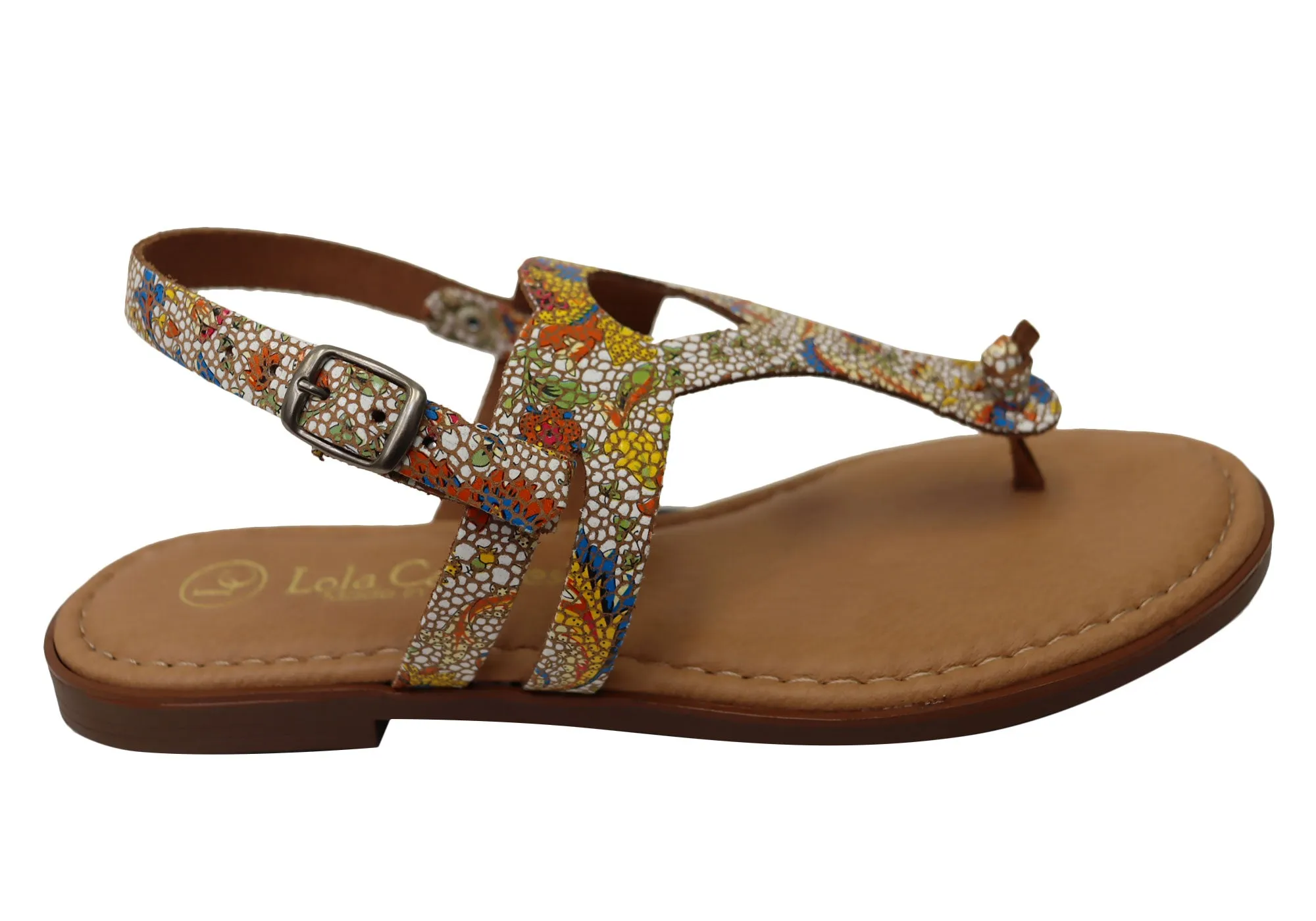 Lola Canales Cidney Womens Comfortable Leather Sandals Made In Spain Lola Canales Shoes