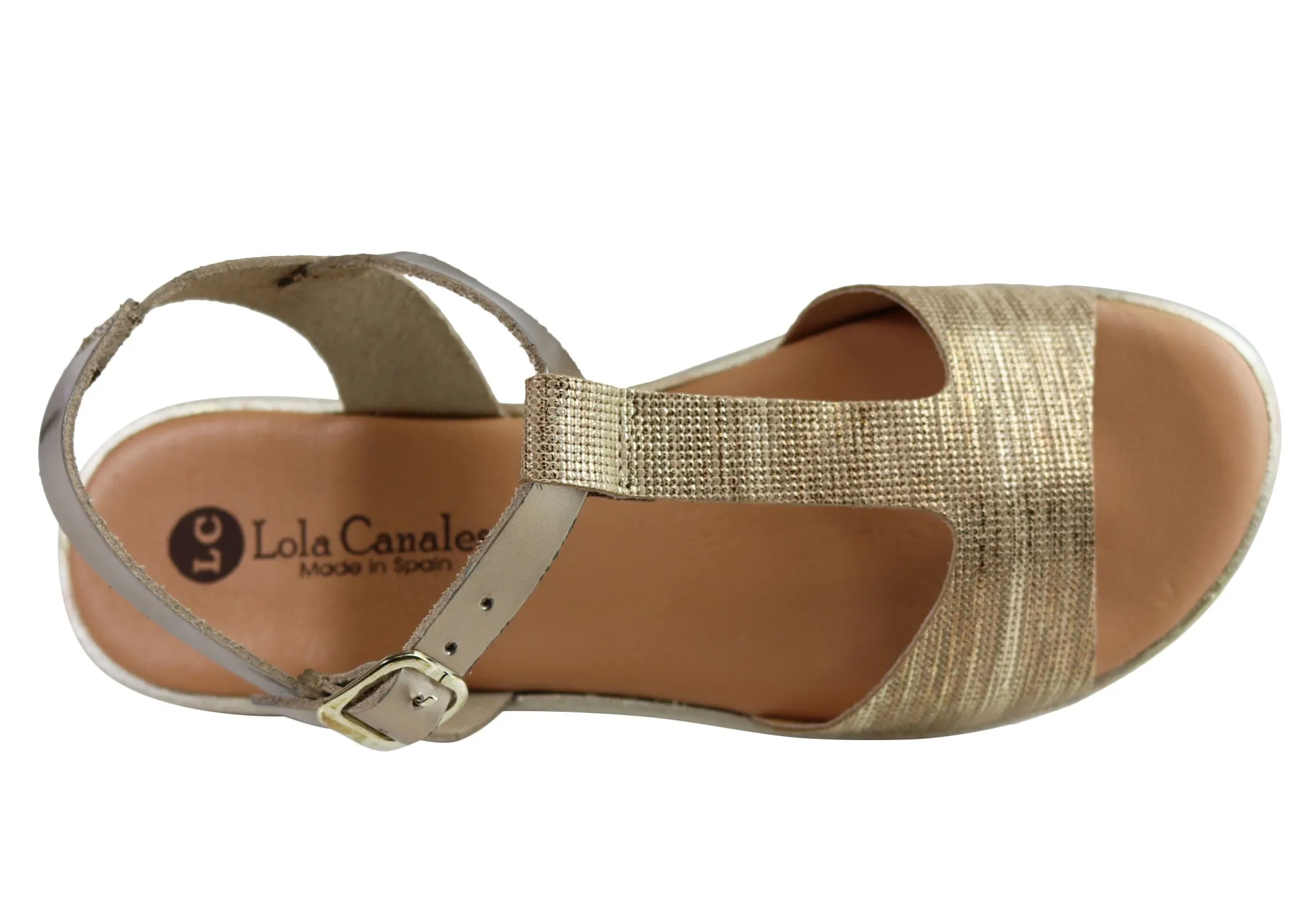 Lola Canales Ola Womens Comfortable Flat Leather Sandals Made In Spain Lola Canales Shoes