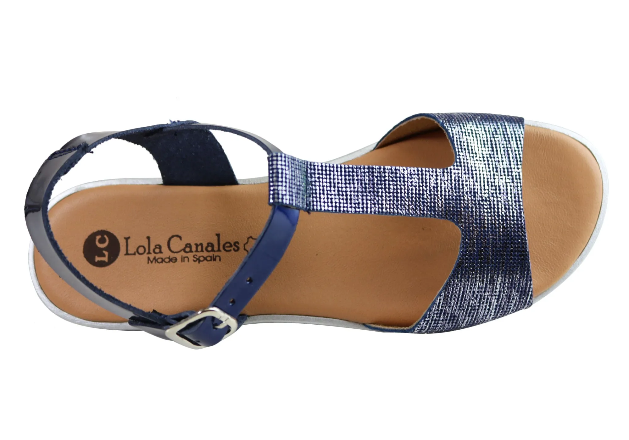 Lola Canales Ola Womens Comfortable Flat Leather Sandals Made In Spain Lola Canales Shoes