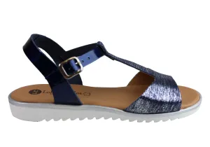 Lola Canales Ola Womens Comfortable Flat Leather Sandals Made In Spain Lola Canales Shoes
