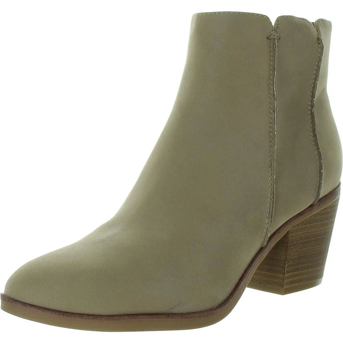 Lolo Womens Faux Leather Heels Ankle Boots
