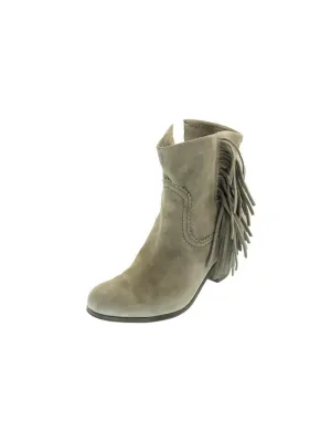 Louie Womens Suede Fringe Ankle Boots