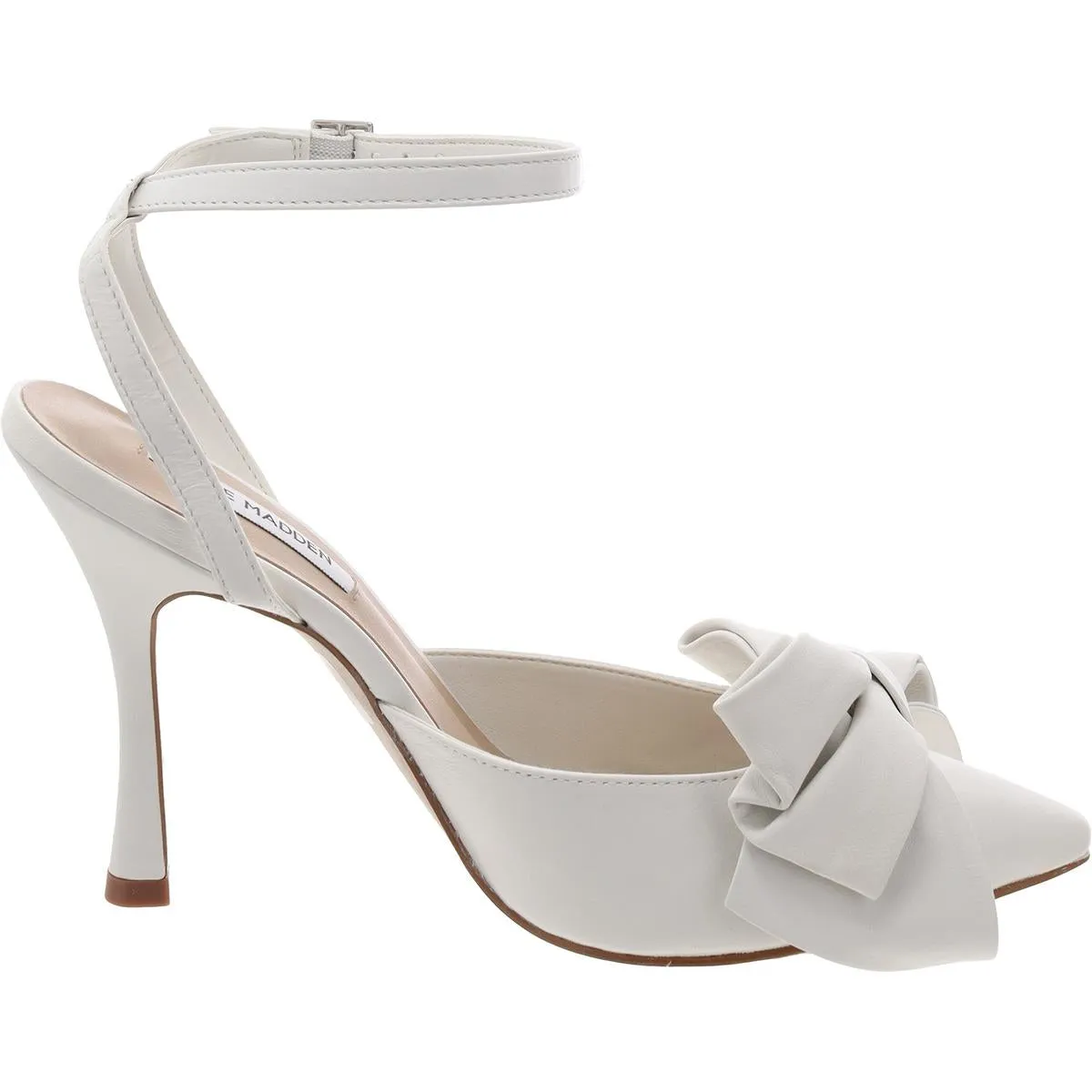 Lovella Womens Bow Leather Ankle Strap