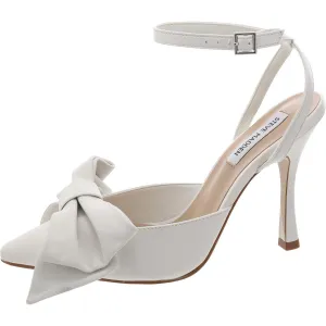 Lovella Womens Bow Leather Ankle Strap