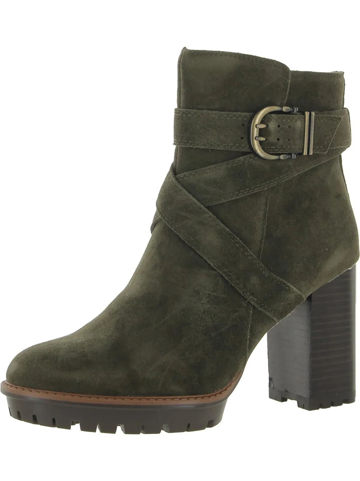 Lyra Womens Leather Ankle Booties