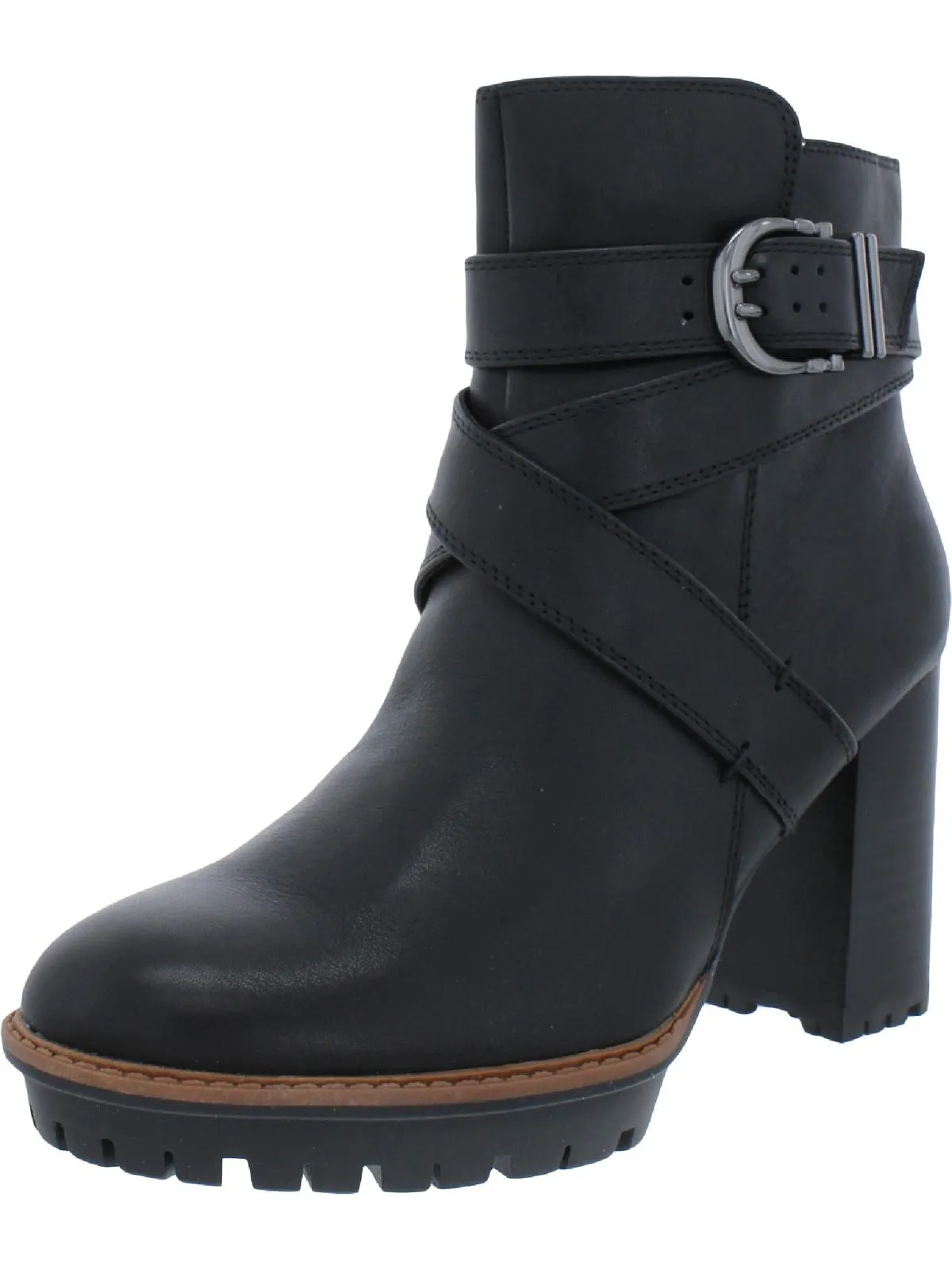 Lyra Womens Leather Ankle Booties