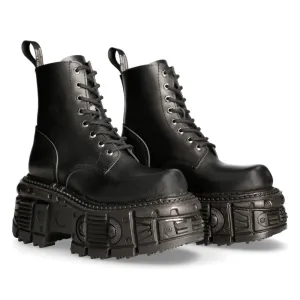 M-MILI084N-S5 Leather Platform Boots