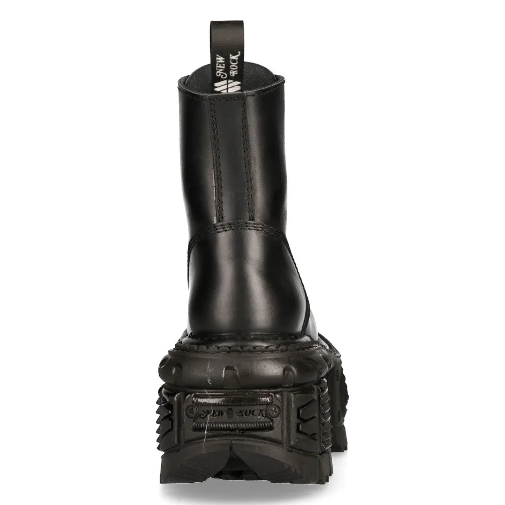 M-MILI084N-S5 Leather Platform Boots