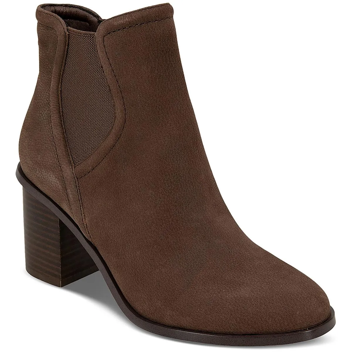 Maisie  Womens Leather Pull On Ankle Boots