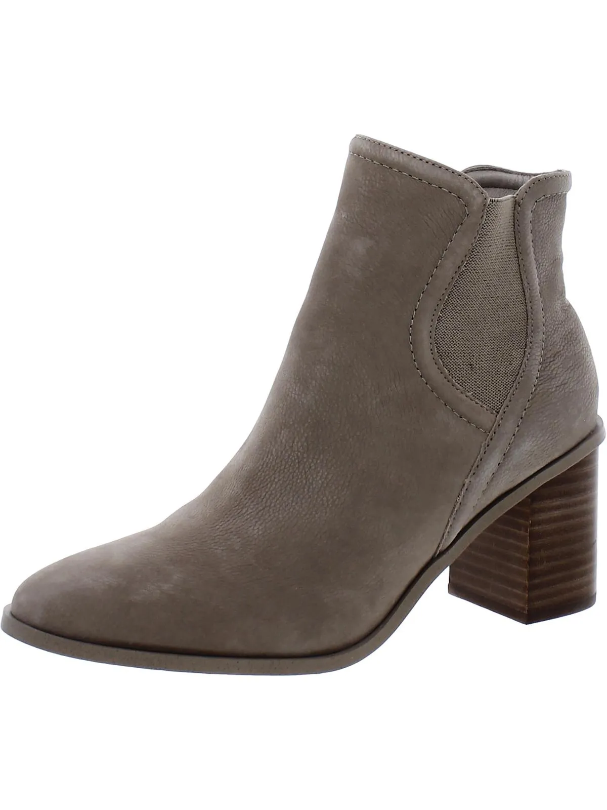 Maisie  Womens Leather Pull On Ankle Boots