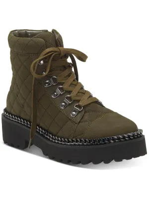 Maissa Womens Leather Embellished Ankle Boots