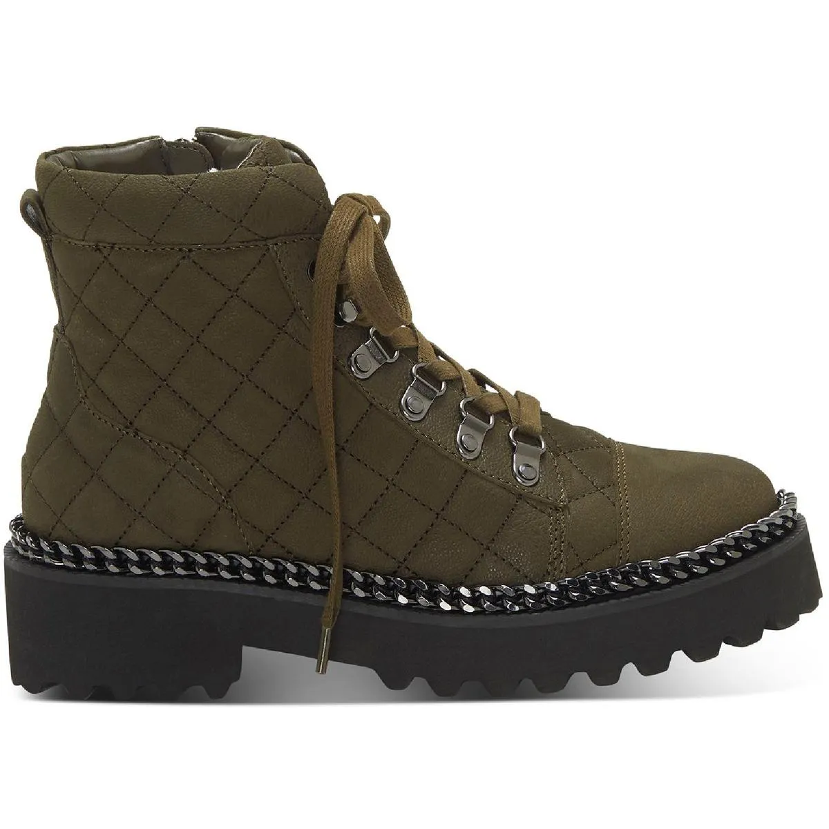 Maissa Womens Leather Embellished Ankle Boots