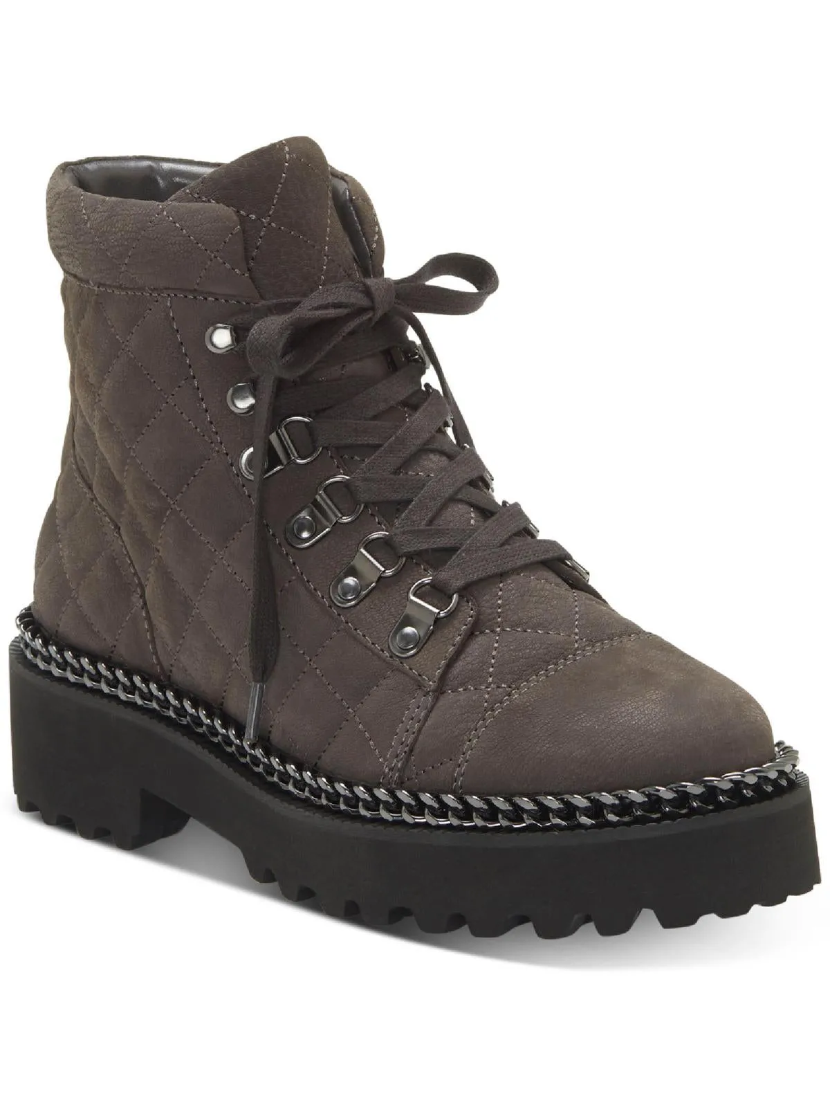 Maissa Womens Leather Embellished Ankle Boots
