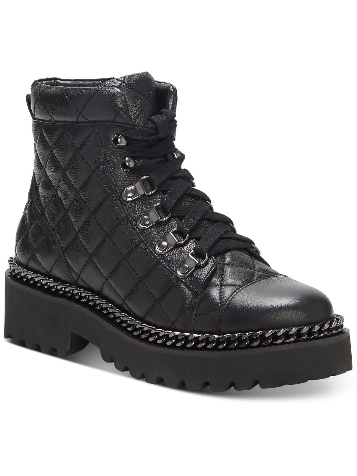 Maissa Womens Leather Embellished Ankle Boots