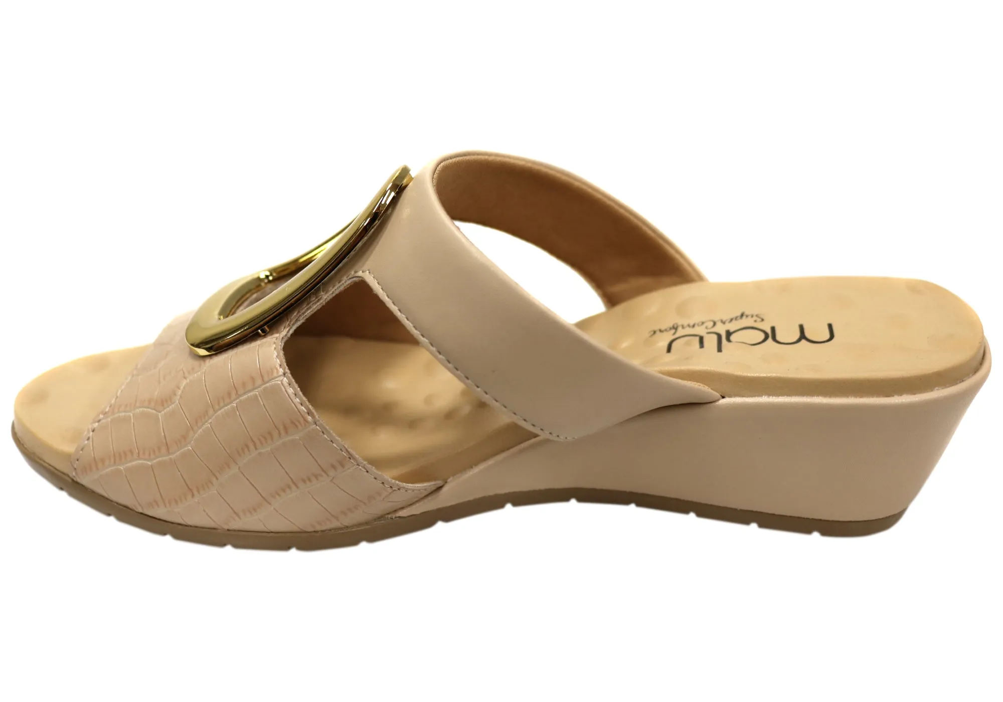 Malu Supercomfort Amosar Womens Comfort Wedge Slides Made In Brazil Malu Supercomfort Shoes