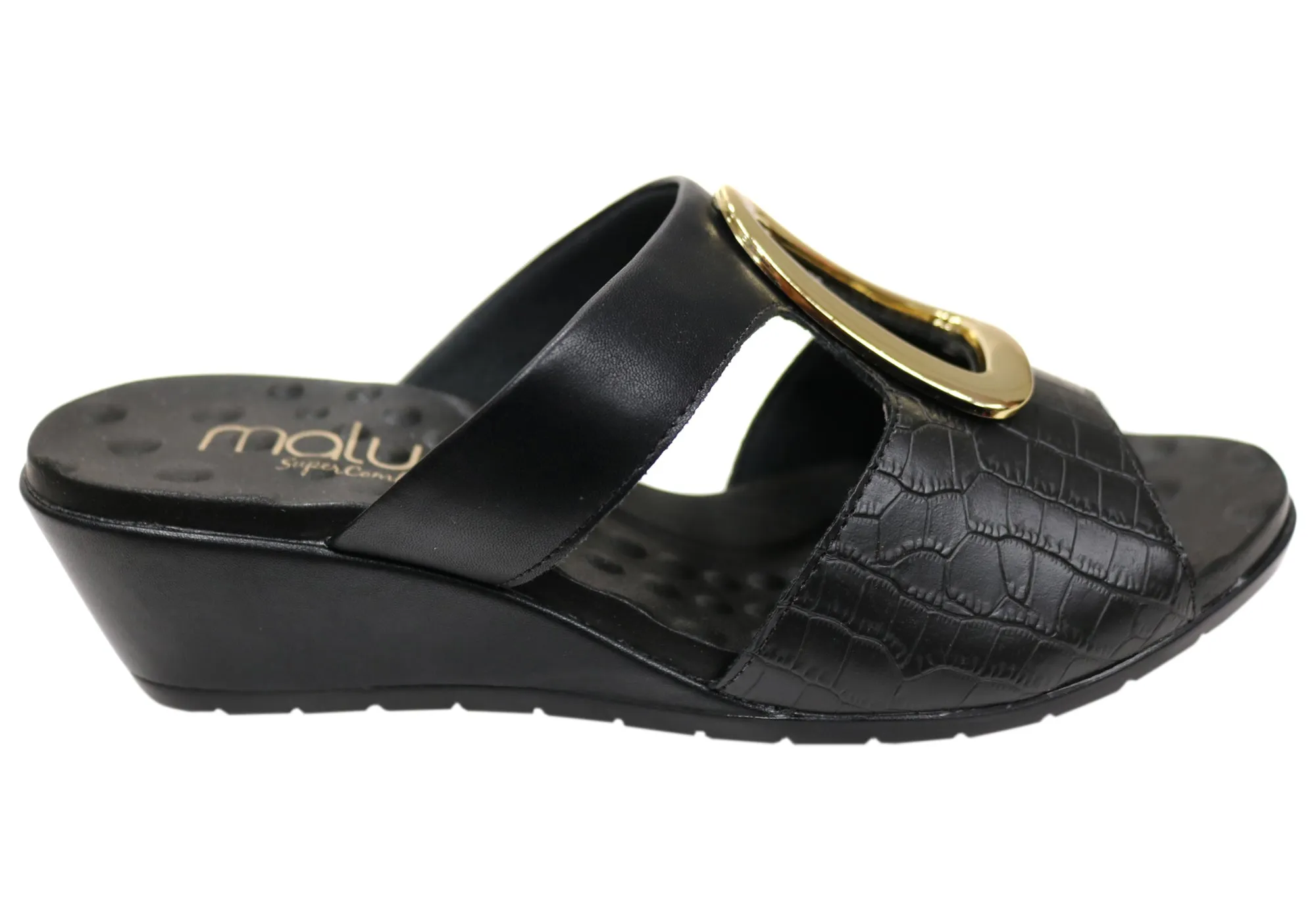 Malu Supercomfort Amosar Womens Comfort Wedge Slides Made In Brazil Malu Supercomfort Shoes