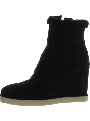 Marbella Womens Faux Leather Heel Ankle Boots