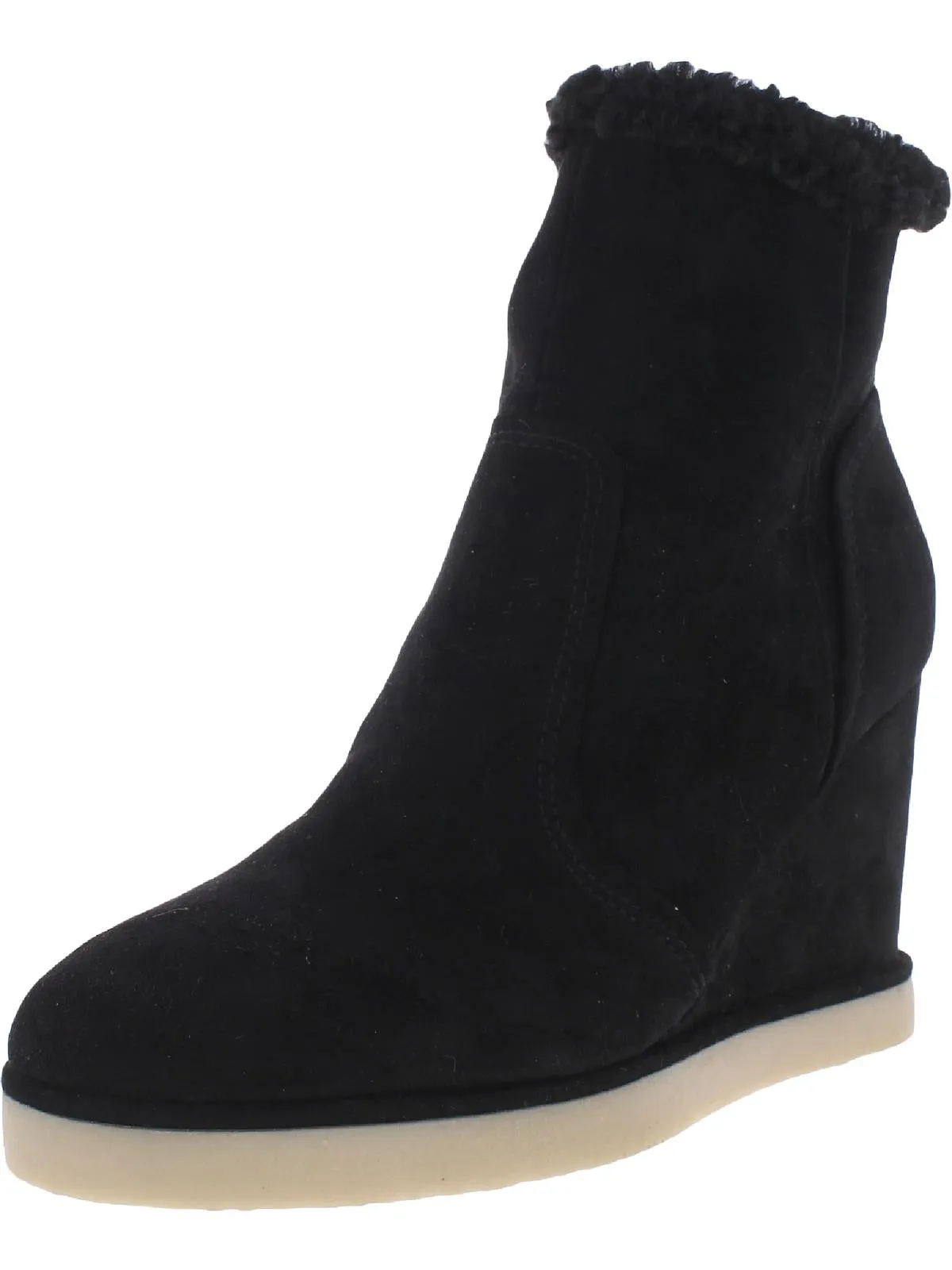 Marbella Womens Faux Leather Heel Ankle Boots