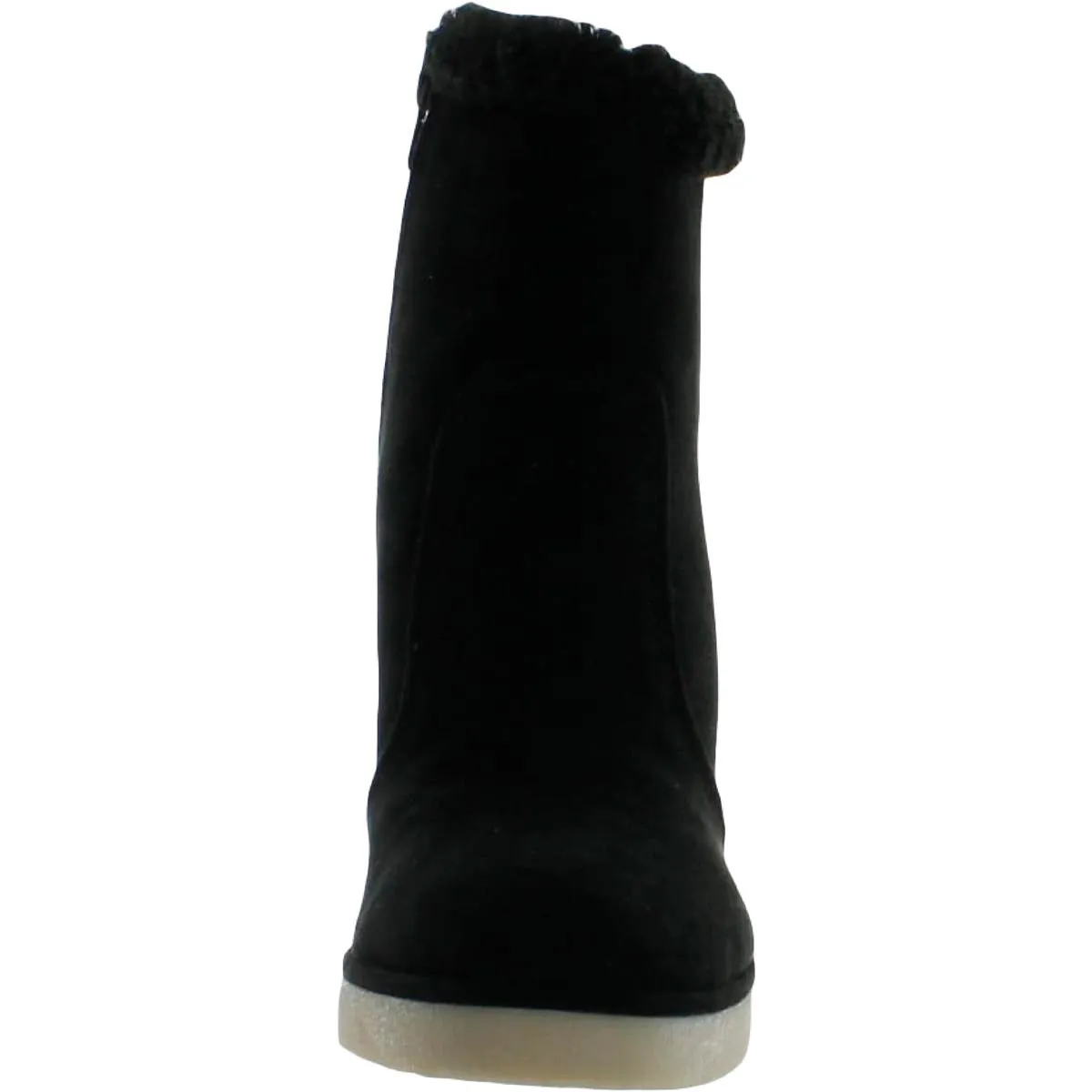 Marbella Womens Faux Leather Heel Ankle Boots