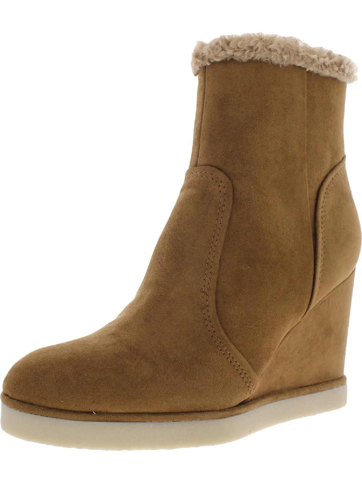 Marbella Womens Faux Leather Heel Ankle Boots