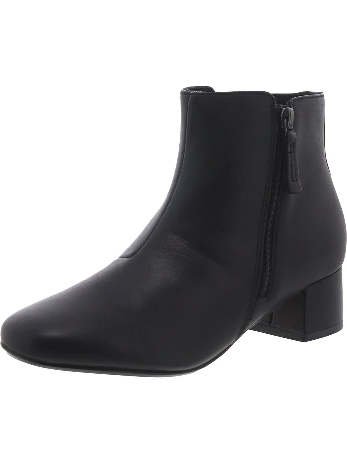 MARILYN BETH Womens Leather Almond toe Ankle Boots