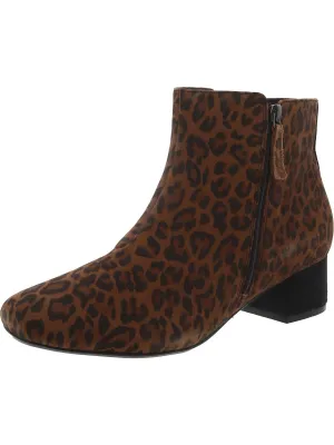 MARILYN BETH Womens Leather Almond toe Ankle Boots