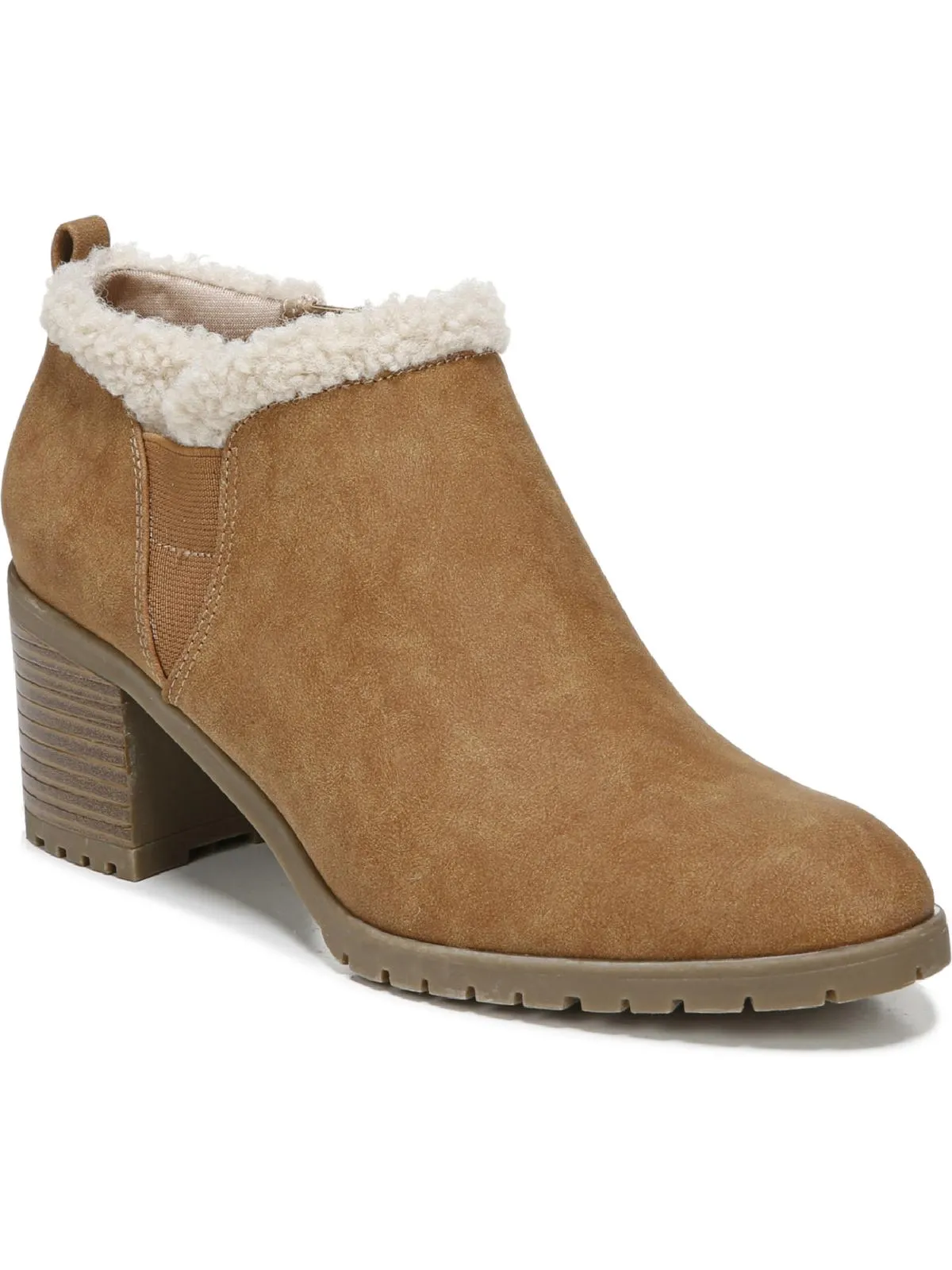 Marilyn Womens Faux Leather Ankle Booties