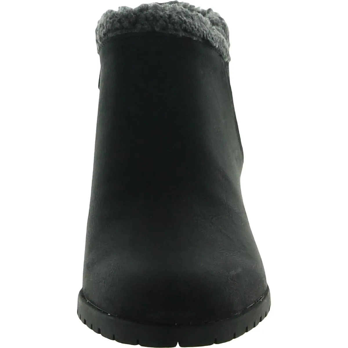 Marilyn Womens Faux Leather Ankle Booties