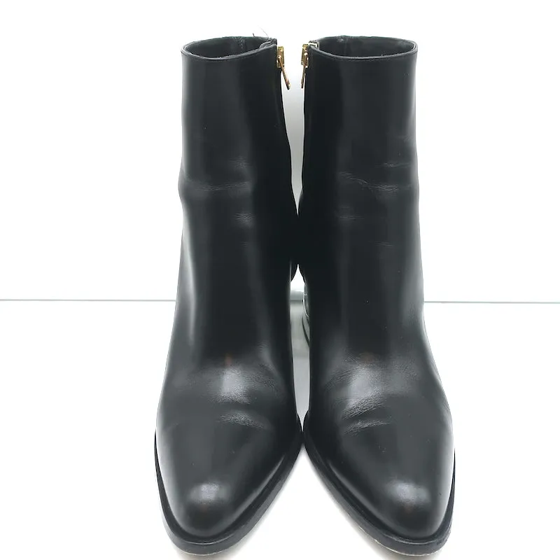 Marni Cutout-Heel Ankle Boots Black Leather Size 41