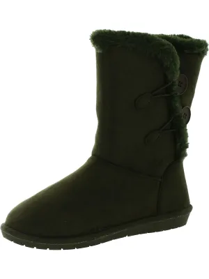 Marty Womens Ankle Winter Boots Button side Ankle Boots