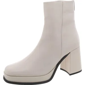 Maxxy Womens Leather Block Heel Ankle Boots