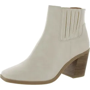 Milana Womens Leather Square Toe Ankle Boots
