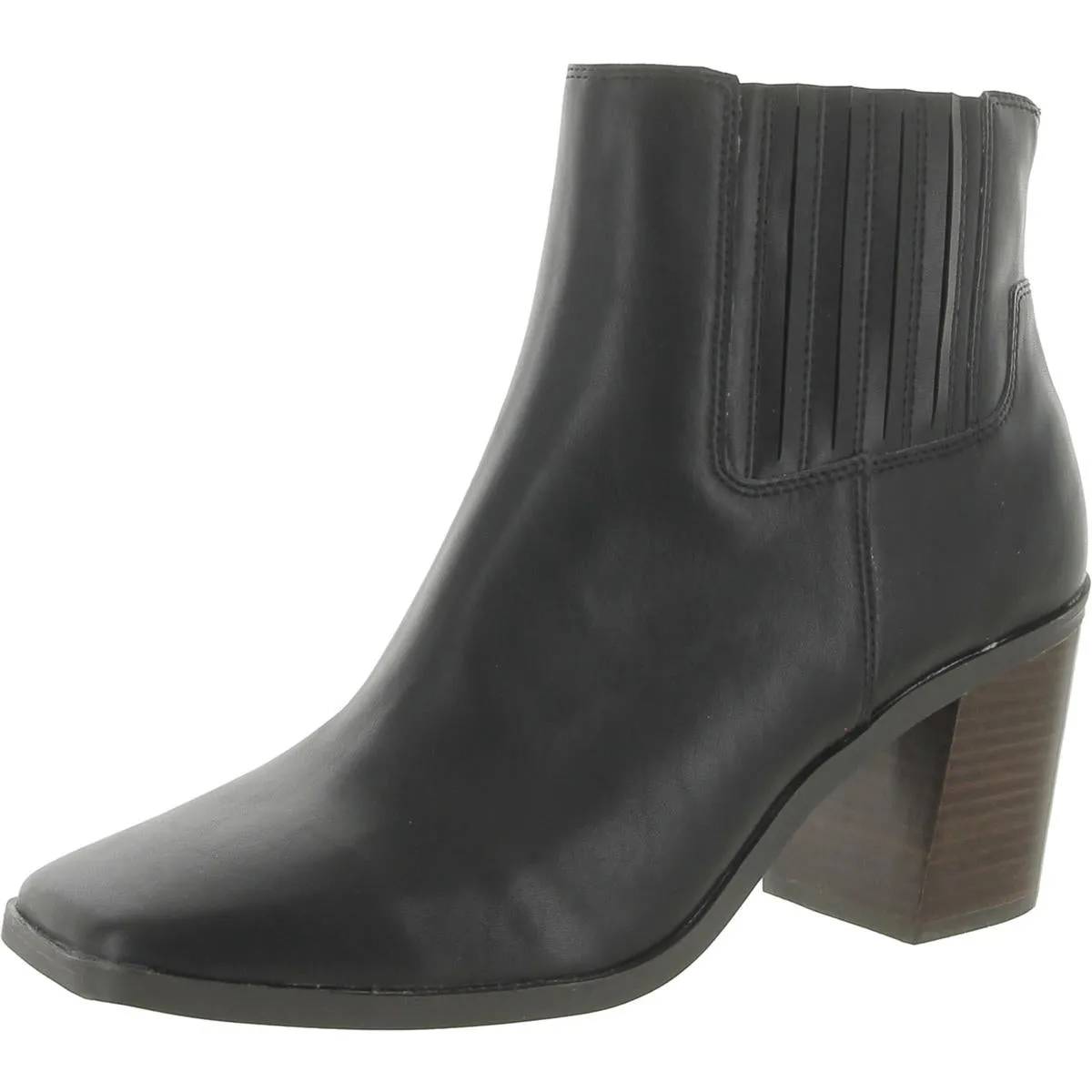 Milana Womens Leather Square Toe Ankle Boots
