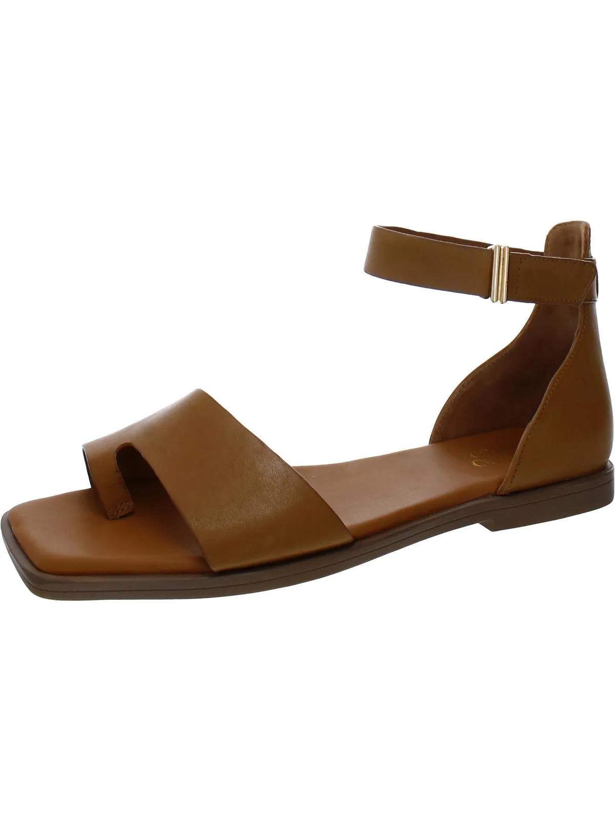 Miras Womens Leather Toe Loop Ankle Strap