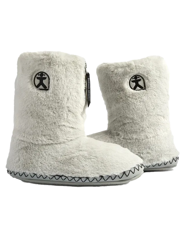 Monroe Faux Fur Slipper Boots in Trace Grey & Charcoal