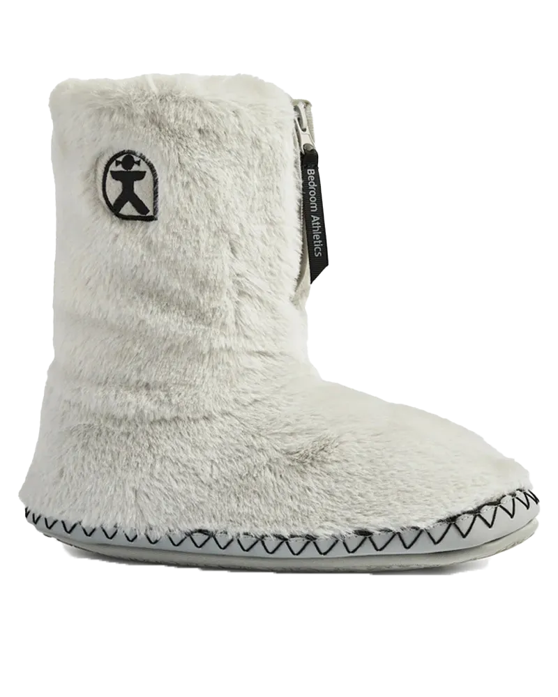 Monroe Faux Fur Slipper Boots in Trace Grey & Charcoal