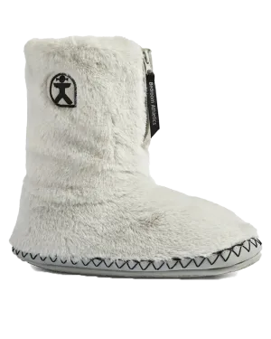 Monroe Faux Fur Slipper Boots in Trace Grey & Charcoal