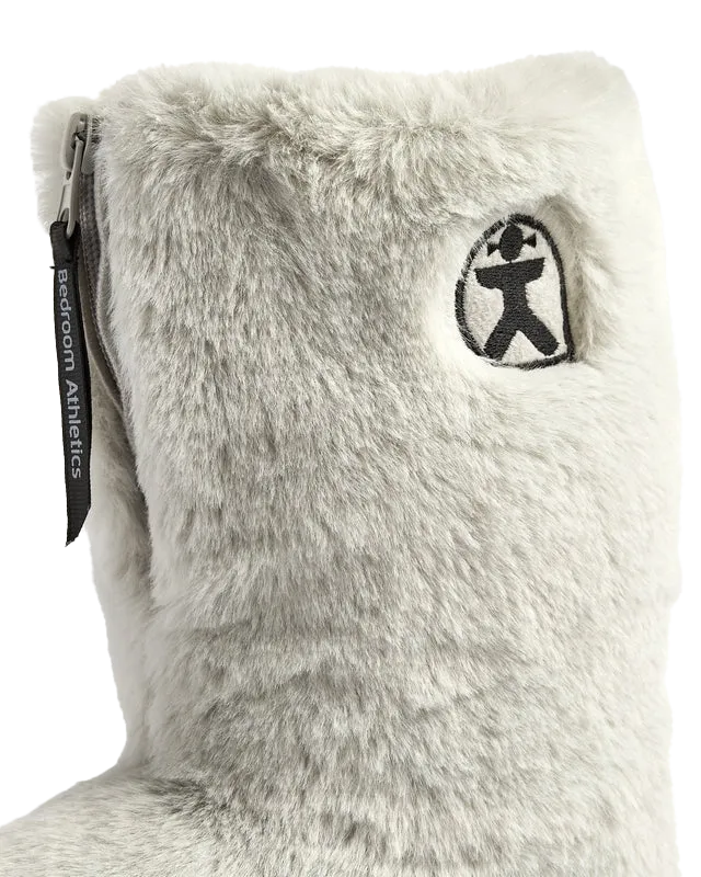 Monroe Faux Fur Slipper Boots in Trace Grey & Charcoal