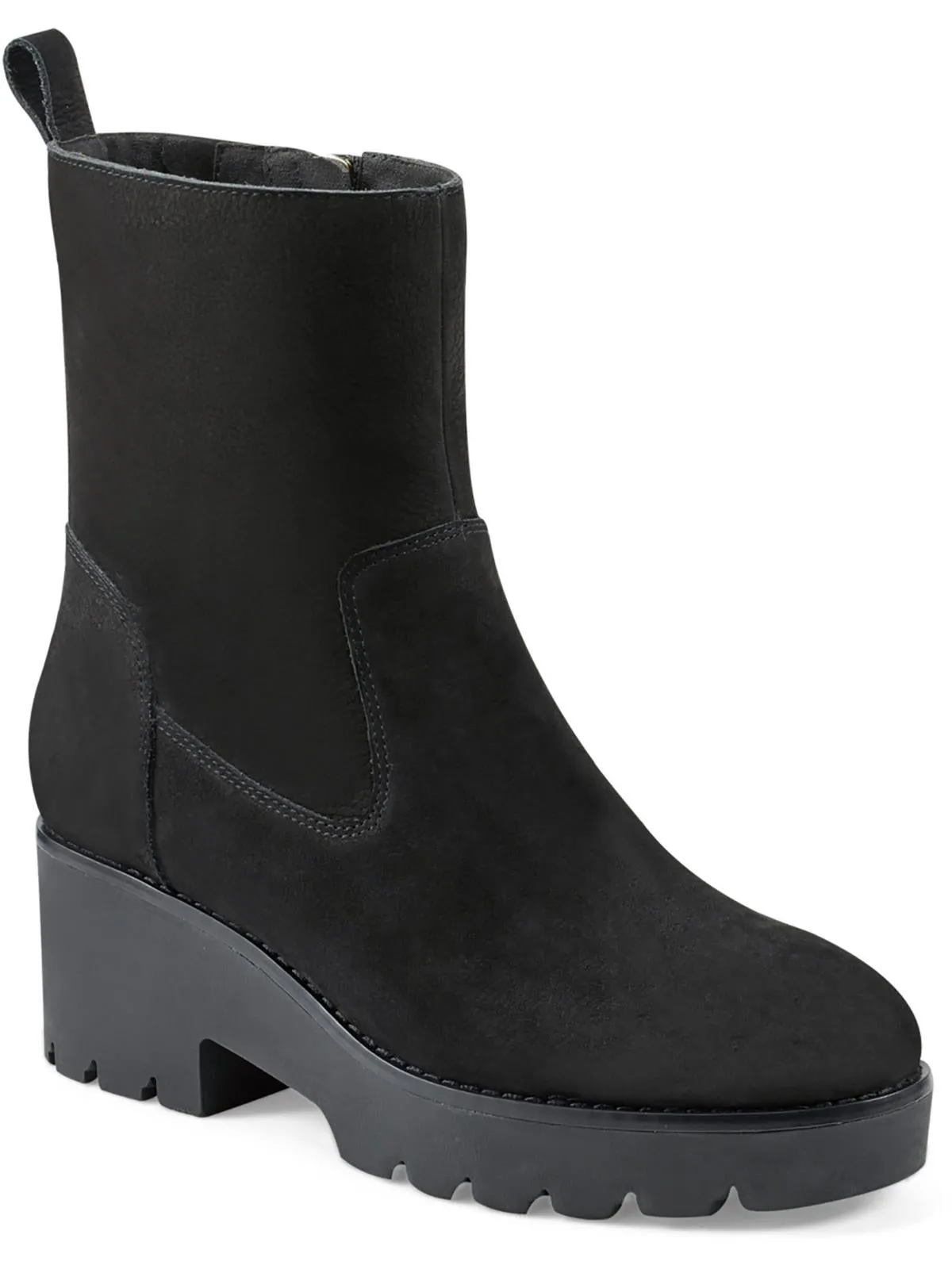 morgan Womens Faux Suede Zipper Ankle Boots