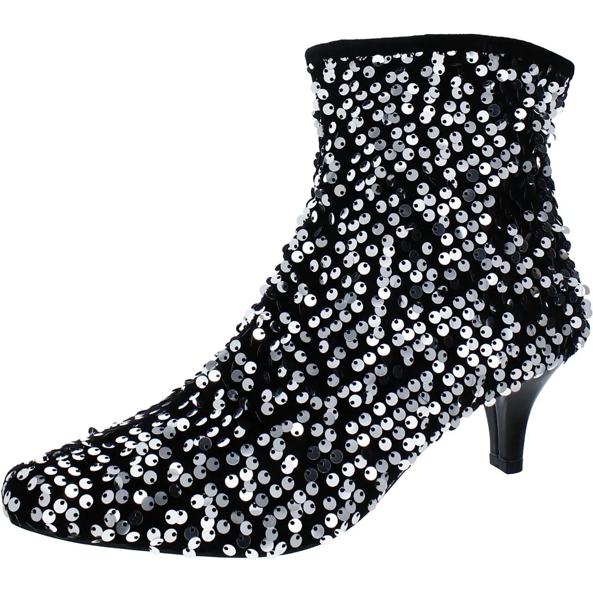 Naja Sequin Womens Sequined Zip Up Ankle Boots