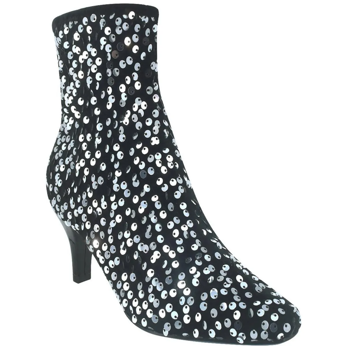 Naja Sequin Womens Sequined Zip Up Ankle Boots